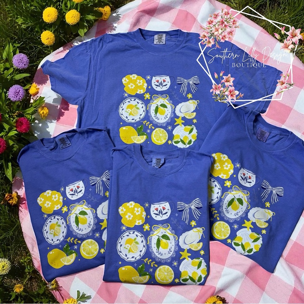 Lemon Cottagecore Comfort Colors Graphic Tee β Cute Summer Shirt for Women - Picture 2 of 3